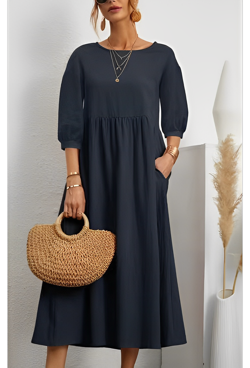 Esmeralda - Langärmeliges Baumwollkleid