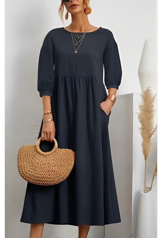 Esmeralda - Langärmeliges Baumwollkleid