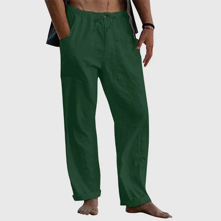 Pedro - Lässige Herren Leinenhose mit Kordelzug