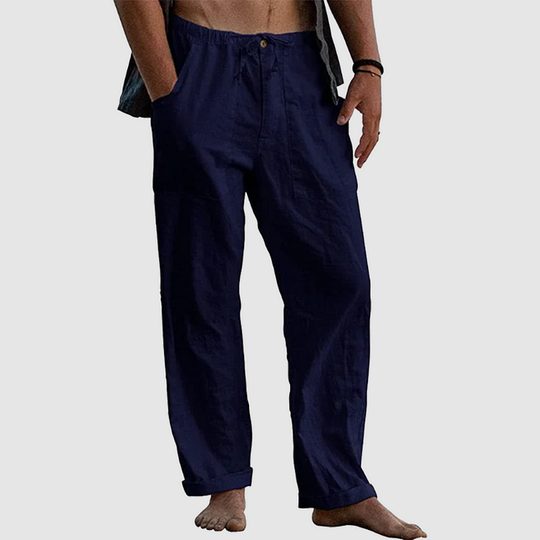 Pedro - Lässige Herren Leinenhose mit Kordelzug