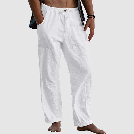 Pedro - Lässige Herren Leinenhose mit Kordelzug