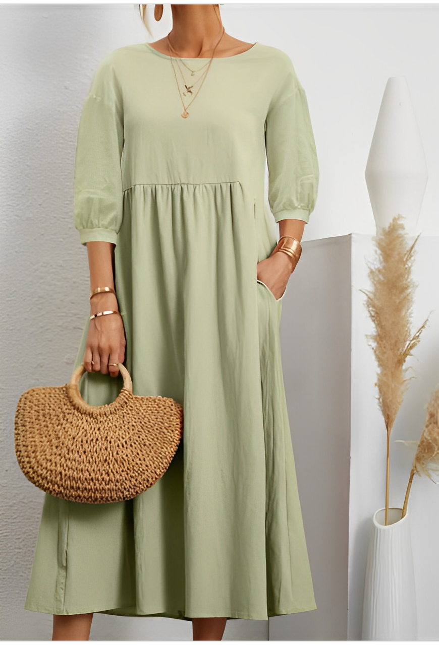 Esmeralda - Langärmeliges Baumwollkleid