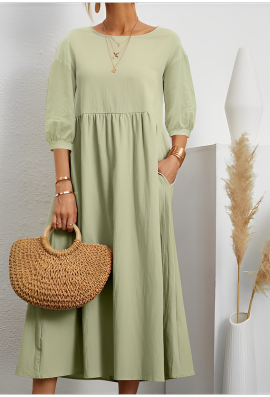 Esmeralda - Langärmeliges Baumwollkleid