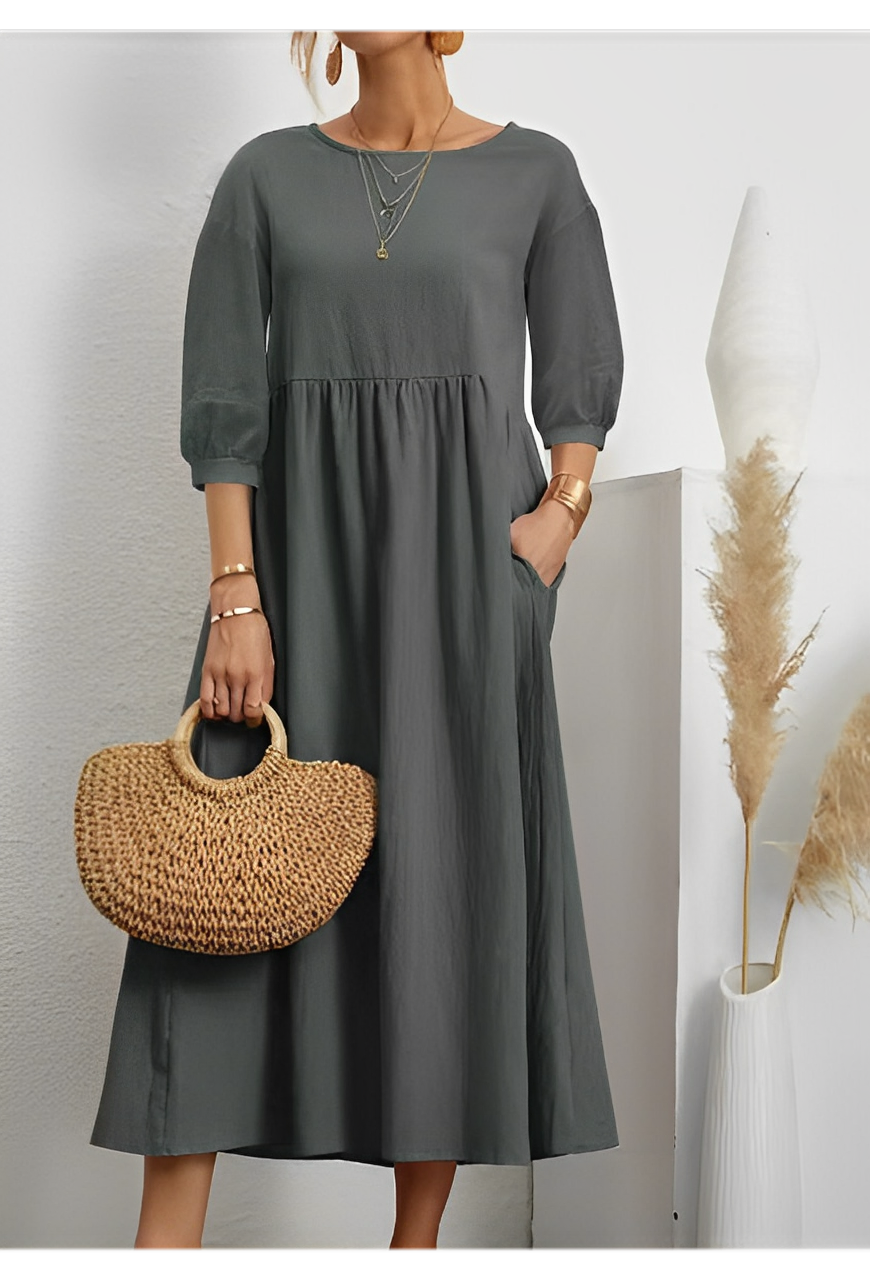 Esmeralda - Langärmeliges Baumwollkleid