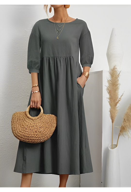 Esmeralda - Langärmeliges Baumwollkleid
