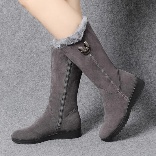 Anja - Hohe warme Winterstiefel mit Fell