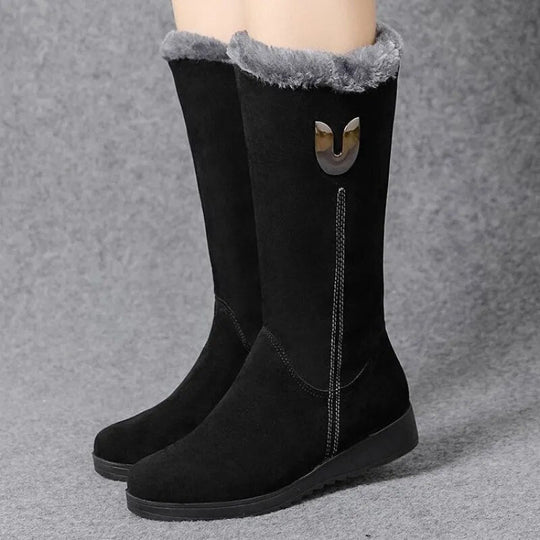 Anja - Hohe warme Winterstiefel mit Fell