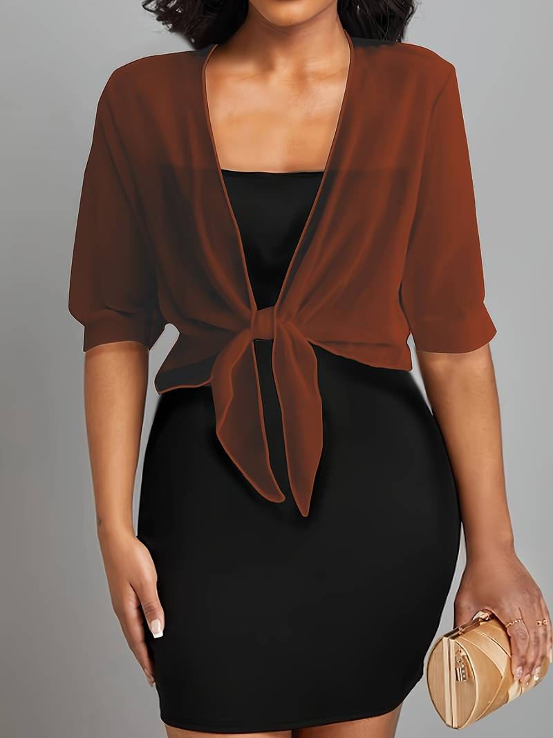 Skyla - Elegante Bluse mit offener Vorderseite für Damen