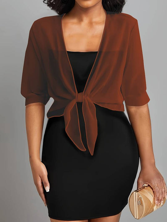 Skyla - Elegante Bluse mit offener Vorderseite für Damen