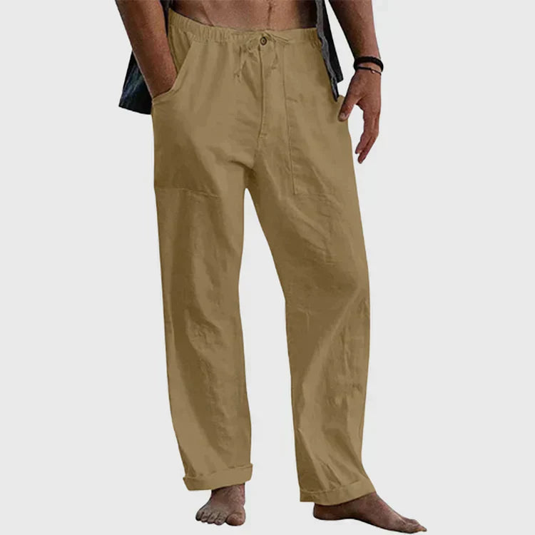 Pedro - Lässige Herren Leinenhose mit Kordelzug