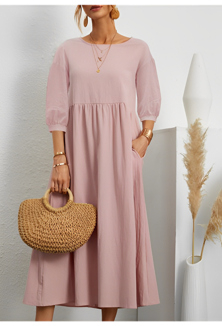 Esmeralda - Langärmeliges Baumwollkleid