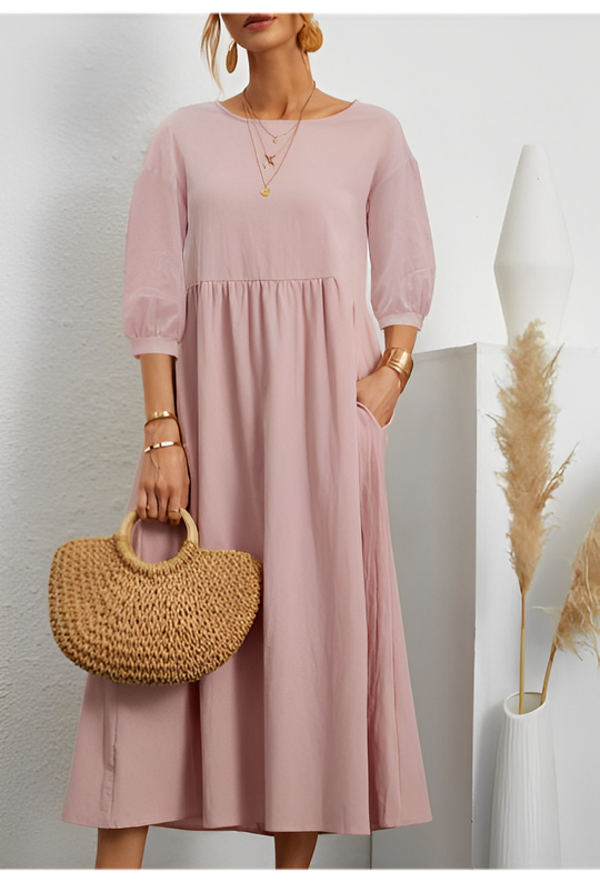 Esmeralda - Langärmeliges Baumwollkleid