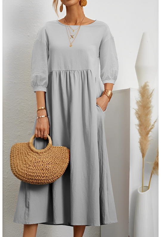 Esmeralda - Langärmeliges Baumwollkleid