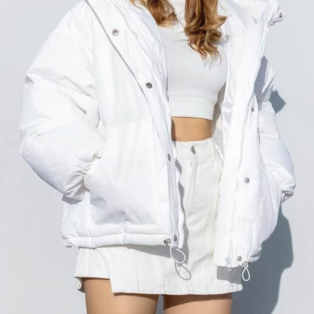 Gefütterte Winterjacke mit Reißverschluss