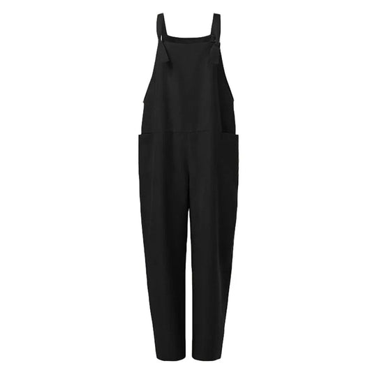 Yseult - Overall Jumpsuit aus locker gebundener Baumwolle und Leinen