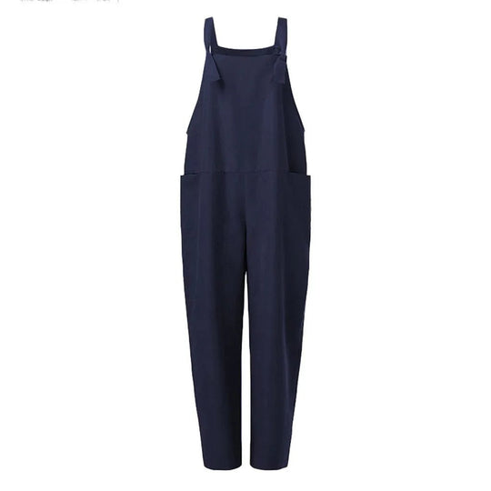 Yseult - Overall Jumpsuit aus locker gebundener Baumwolle und Leinen