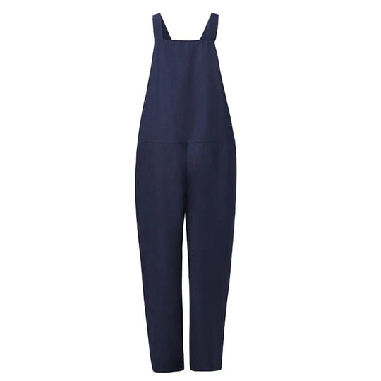 Yseult - Overall Jumpsuit aus locker gebundener Baumwolle und Leinen