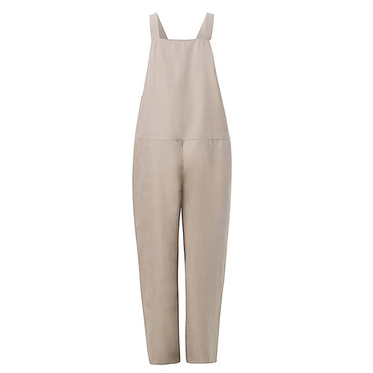 Yseult - Overall Jumpsuit aus locker gebundener Baumwolle und Leinen