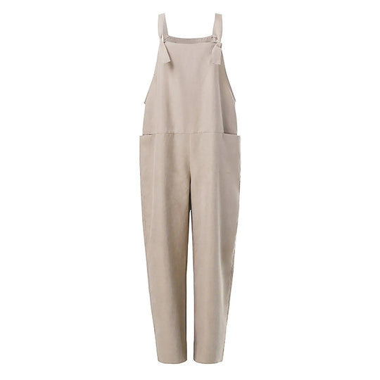 Yseult - Overall Jumpsuit aus locker gebundener Baumwolle und Leinen