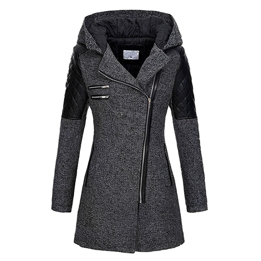 Teale - Gothic Wintermantel mit Kapuze und stilvollen Details