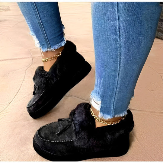Jolie - Schnürstiefel aus robustem Baumwollsamt