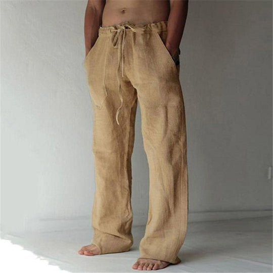 Benjamin - Freizeithose aus Leinen, einfarbig, für Herren