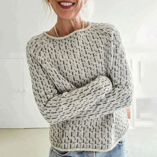 Anna -  Eleganter grauer Pullover