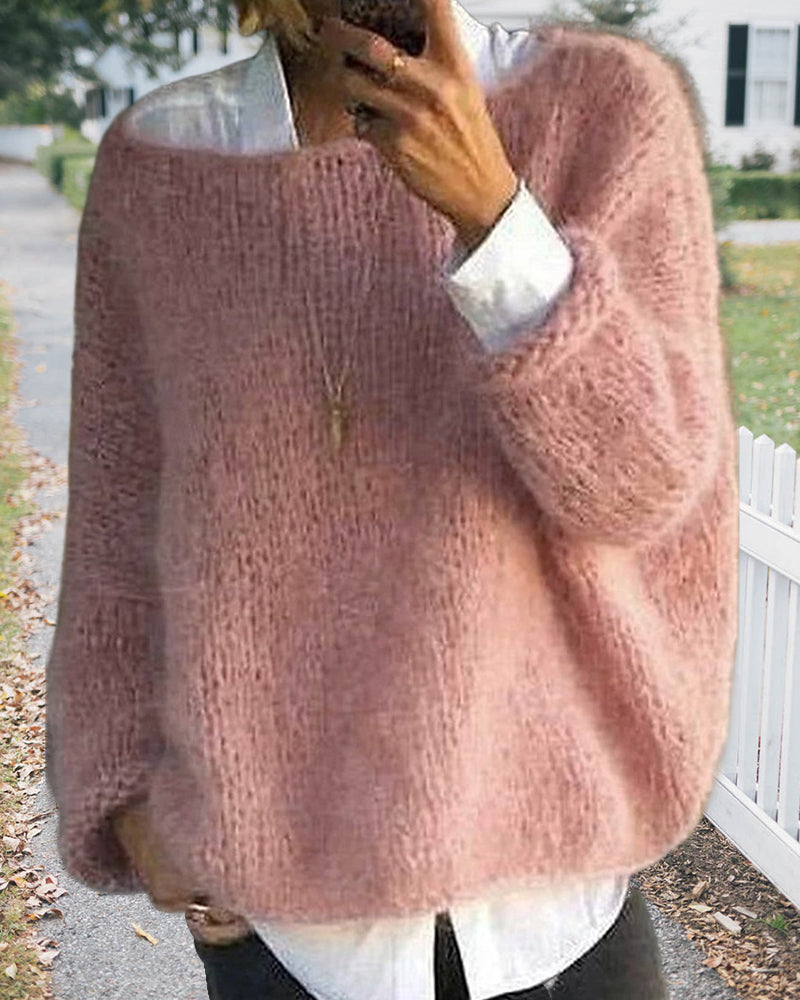 Sarah - Runder Nackenfarbpullover