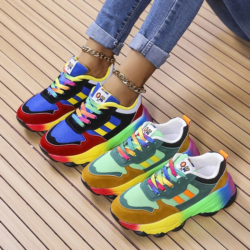 Florabel - Bunte Plateau-Sneakers