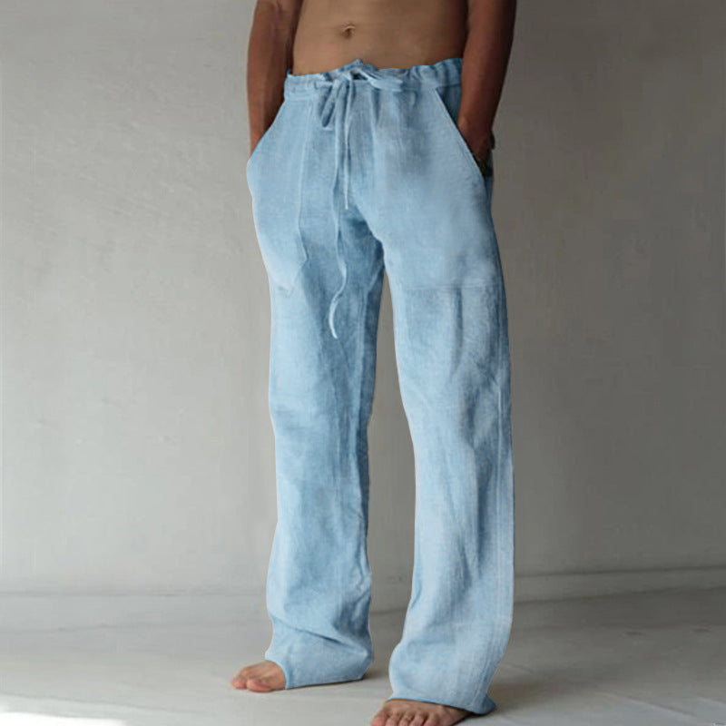 Benjamin - Freizeithose aus Leinen, einfarbig, für Herren