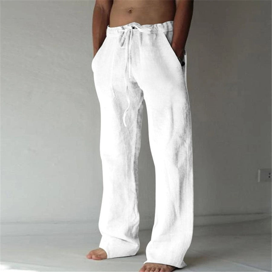 Benjamin - Freizeithose aus Leinen, einfarbig, für Herren
