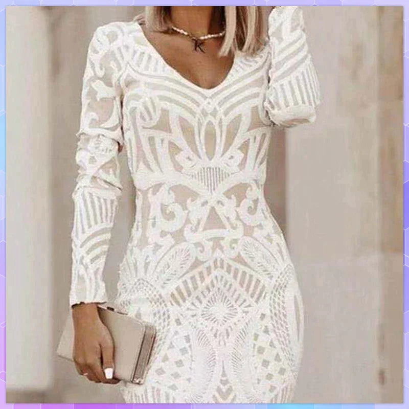 Ebiza - Mittellanges Kleid mit Nähten