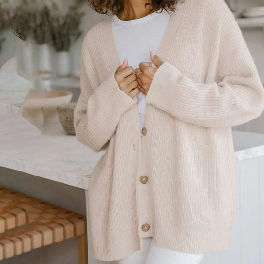 Leah - Überdimensionale Kaschmir-Cardigan
