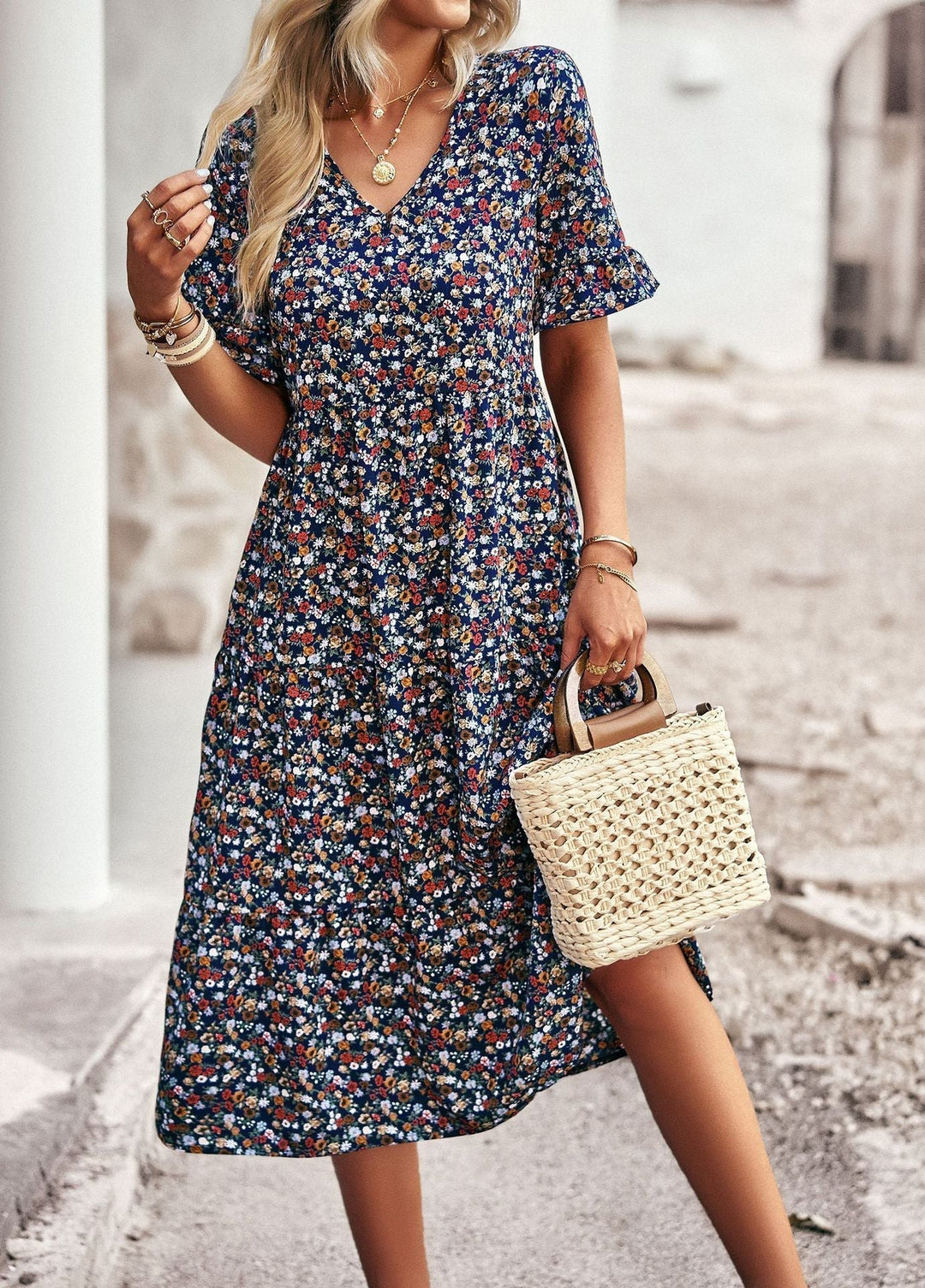 Eraliza - Geblümtes Midikleid