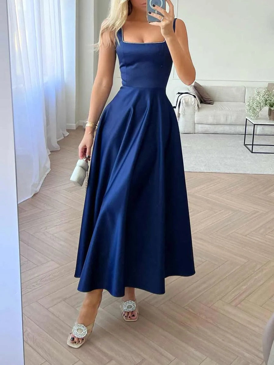 Catarina - Midikleid mit verziertem Mieder und Riemen