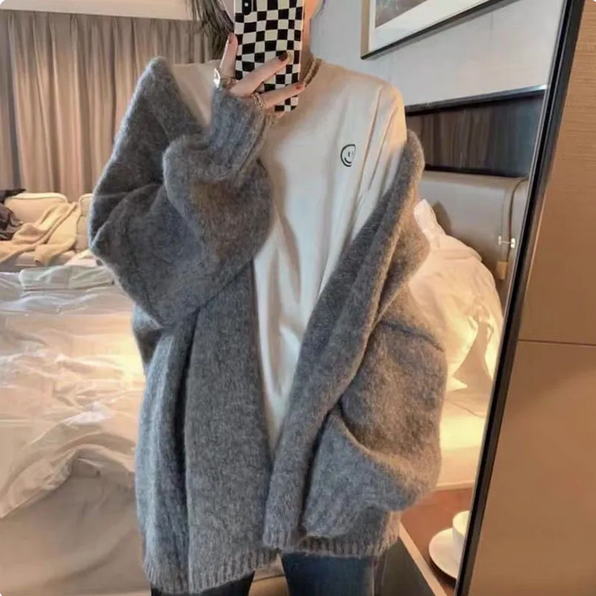 Sherlyn - Weiche dicke Strickjacke