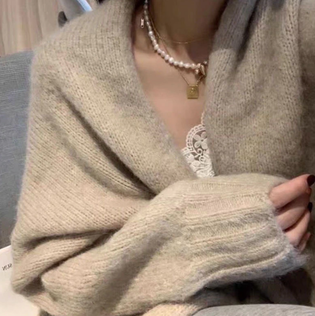 Sherlyn - Weiche dicke Strickjacke