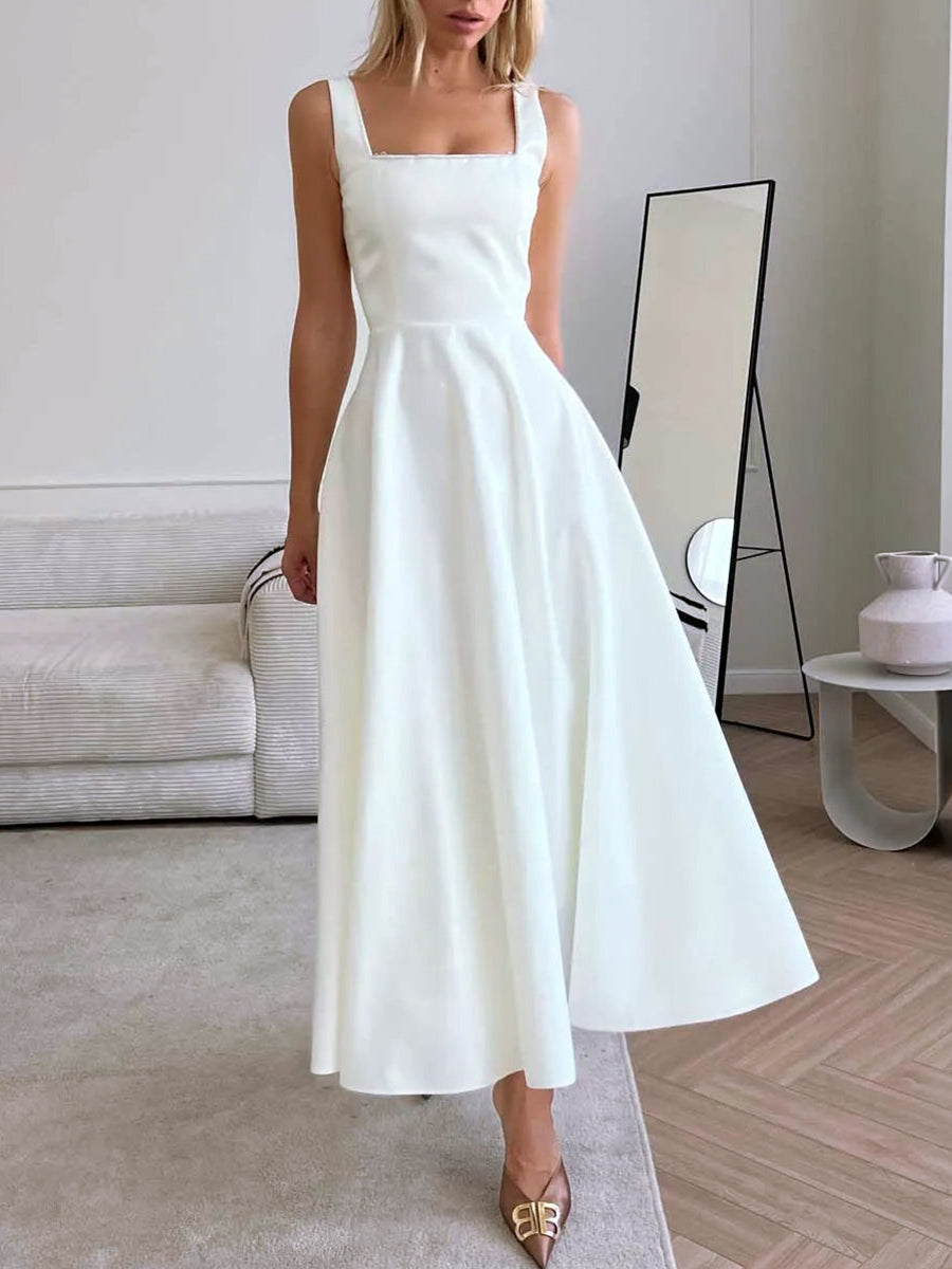 Catarina - Midikleid mit verziertem Mieder und Riemen