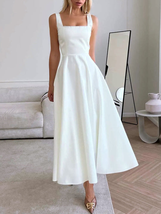 Catarina - Midikleid mit verziertem Mieder und Riemen