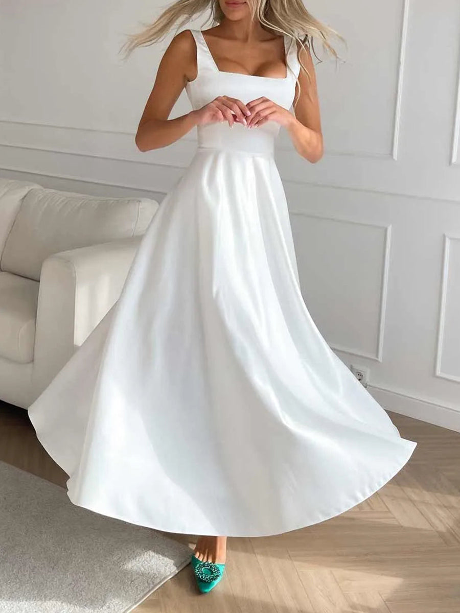 Catarina - Midikleid mit verziertem Mieder und Riemen
