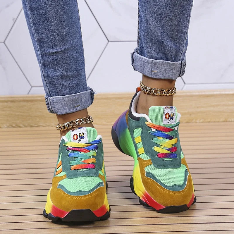 Florabel - Bunte Plateau-Sneakers