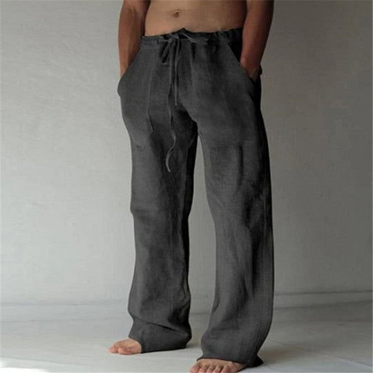 Benjamin - Freizeithose aus Leinen, einfarbig, für Herren
