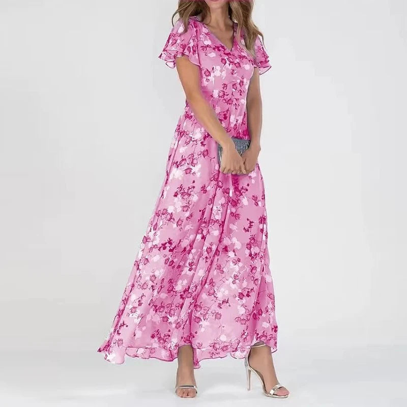 Quilla - Blumendruck und modisches Kleid